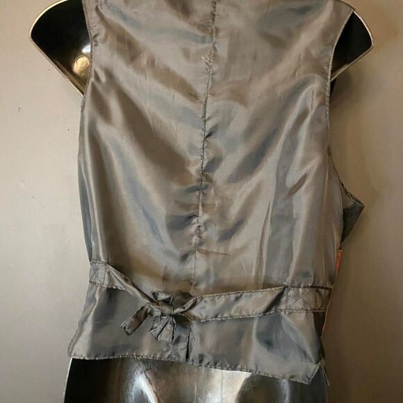 Genuine Leather Vintage Patchwork Vest - Picture 3 of 8